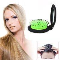 1pcs Airbag Massage Hair Brushes Folding Comb With Mirror Travel Accessory Portable Folding Mini Round Massage Comb For Girls