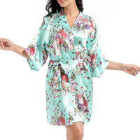 Female Daffodil Flower Print Robes Women Bridal Proposal leepwear Nightgown Dress Woman Bathrobe Gift Robes