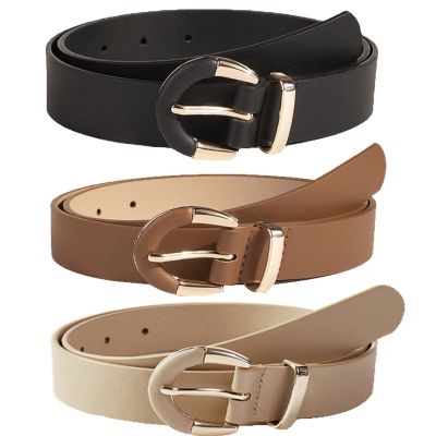 3 Colors Ladies Leather Belt Pin Buckle Casual All-Match Clothing Accessories