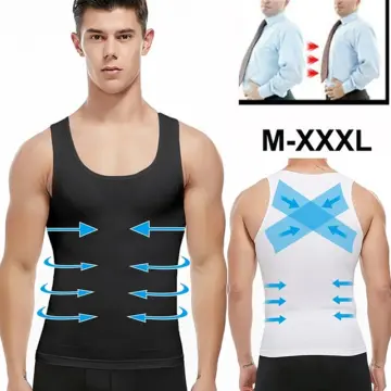 Men Chest Compression Shirt to Hide Gynecomastia Moobs Slimming Body Shaper  Vest