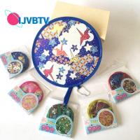 IJVBTV สไตล์ญี่ปุ่นแบบ 1ชิ้นค่ะ สำหรับสนามหญ้าชายหาด พับเก็บได้ ฤดูร้อนฤดูร้อนฤดูร้อน กลมกลมๆ ดิสก์บิน พัดลมมือหมุน กลางแจ้งสำหรับเด็ก พัดลมพับได้