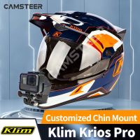 Camsteer ที่กำหนดเอง CNC อะลูมิเนียม Klim Krios ขายึดกล้องสำหรับติดหมวก Chin Mount ต่อ Gopro Max Hero 10 9 Insta360หนึ่ง X2กล้อง DJI AKASO Yi