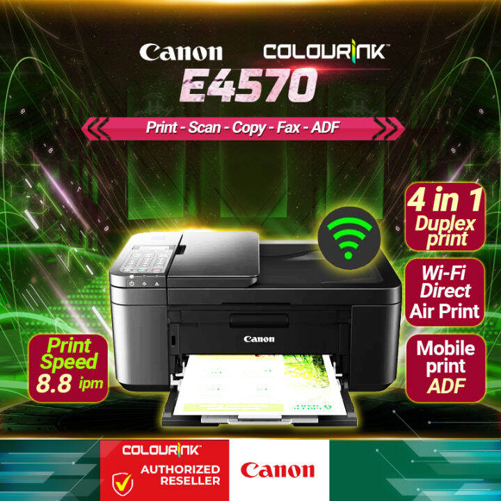 Canon Pixma E4570 Wireless All In One A4 Colour Inkjet Printer Duplex
