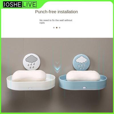 Cartoon Soap Box Lovable Punch-free Installation Portable Soap Box High Quality Pp Material Double Soap Rack Soap Box Storage Soap Dishes