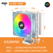 Aigo Air CPU Cooler Cooling Fan Quiet Ventilador 2 Heat Pipes Radiator
