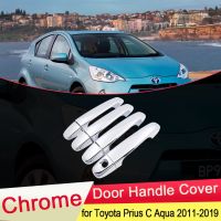 ✒ for Toyota Prius C Aqua 2011 2012 2013 2014 2015 2016 2017 2018 2019 Chrome Door Handle Cover Catch Car Cap Styling Accessories