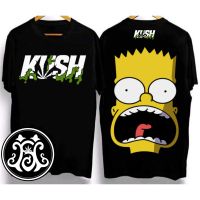 KUSH 2023 ออกแบบใหม่ Unisex เสื้อยืดที่มีสีสันผ้าฝ้าย 100% Crew neck T-shirt เสื้อยืดลำลองผู้ชาย แขนสั้นทรงหลวมสไตล์เรโทร