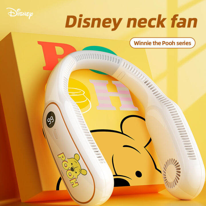 Disney BP521 Fan small fan neck fan3 Speeds Bladeless Portable Neck Fan, USB Type Rechargeable