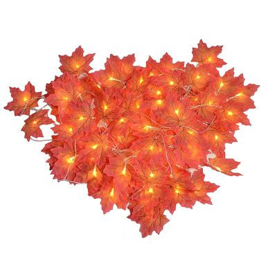 Fall Decorations for Home Leaf String Lights,Maple Leaves Garland Battery Operated Outdoor for Holiday Decor