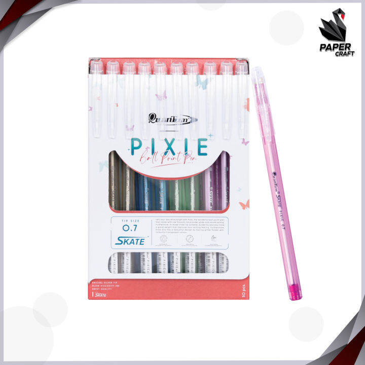 50-ด้าม-quantum-skate-pixie-0-7-ปากกาลูกลื่น-สีน้ำเงิน-รุ่น-พิกซี่-50-ด้าม-ยกกล่อง