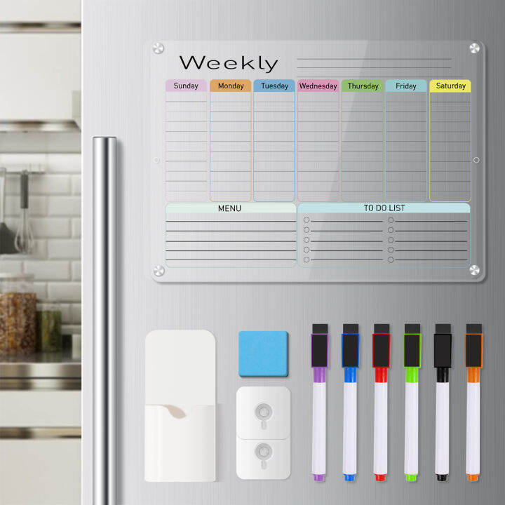 zsheng-กระดานไวท์บอร์ดแบบแม่เหล็กใส-กระดานไวท์บอร์ดกระดานลบแห้งอะคริลิคใช้ซ้ำได้บอร์ดปฏิทิน