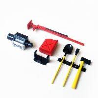 6pcs 1/10 Scale Garage Accessories Tools Hi-Lift Jack Winch Shovel Jerry Can Axe Toy for RC Crawler Truck SCX10 TRX4 D90 CC01  Power Points  Switches