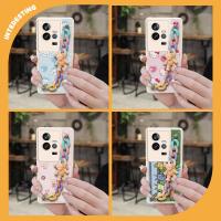 high-grade cute Phone Case For VIVO IQOO11 Skin feel silicone Little Bear Color Chain Nordic style imitation leather