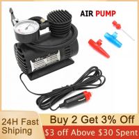 Car Electrical Air Compressor Pump Mini Automobile Tire Inflator Pump 60W 12V 300psi Pump for Car Motorcycle Bicycle Ball Air Compressors  Inflators