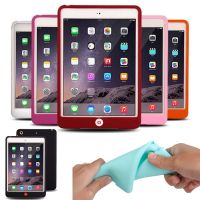 【DT】 hot  9.7 Solid Rubber Protective Coque for iPad Air 2 Case Silicon A1566 A1567 Candy Shockproof Cover for iPad Air 2 Rubber Case