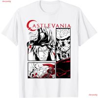 Castlevania Black &amp; White Comic Panels T-Shirt ผู้ชาย เสื้อยืด ดพิมพ์ลาย เสื้อยืดผ้าฝ้าย คอกลม cotton ความนิยม discount
