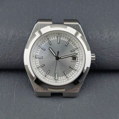 41Mm Watch Accessories Add Luminous Dial Hands Stainless Steel Case Casesuitable For Miyota8215 DG2813 Movement Transparent Case