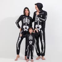 【YF】 Halloween Scary Skeleton Costume for Adult Kids Family Horror Skull Jumpsuit Carnival Party Hooded Parent-Child Pajama