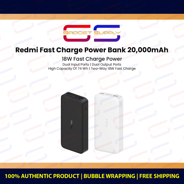 Xiaomi Redmi Fast Charge Power Bank (20000mAh 18W Fast Charge ...