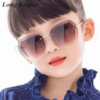 New Fashion Sunglasses Kids Punk Oversize Irregular Frameless Polygon Sun Glasses Children Boys Girls UV400 Protection Eyewear