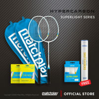 MatchPlay [Free SHUTTLECOCK + GRIP] SUPERLIGHT Racquet Series x2 ไม้แบด 6u ฟรี ลูกแบดขนห่าน + กริปพันด้ามไม้แบด ส่งฟรี!!