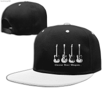 Couple style New Flat hat Mens/Womens hip-hop hat Choose your weapon Music Guitar Adjustable Bill baseball cap Versatile hat