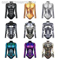 Ocking Armadura Robó Zentai พารามัลเฮอร์ Impressão 3D Manga Comprida Bodysuit Com Zíper Festa De Halloween Novo