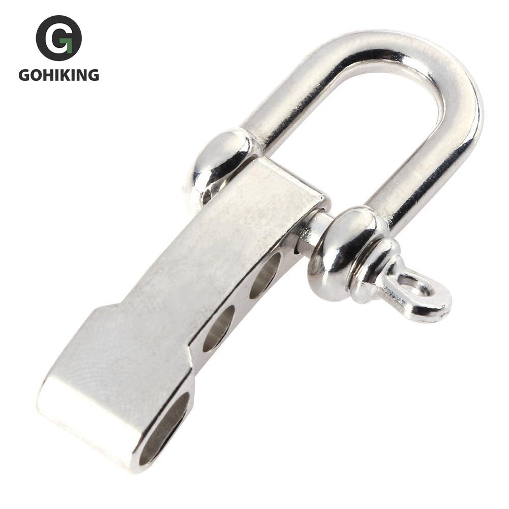 2Pcs/Lot D Shaped 6mm Stainless Steel Shackle Buckle For 550 Paracord Bracelet 