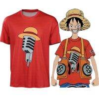 2022 Film Red คอสเพลย์ Jersey เสื้อยืด3D พิมพ์ Luffy Cos แขนสั้น Zoro Tees