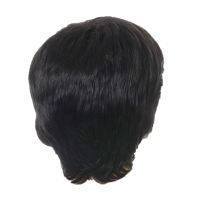 3X Fashion Wig Short Black Male Straight Synthetic Wig for Men Hair Fleeciness Realistic Natural Black Toupee Wigs