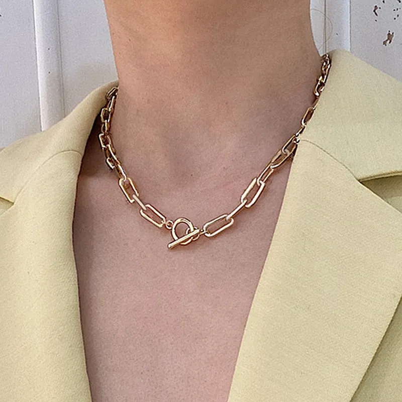 Circle Lock Thick Choker Chain