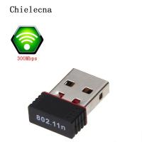 【Thriving】 【COOL】 Chielecna 300Mbps Mini USB Wifi Dongle อะแดปเตอร์ไร้สายการ์ดเครือข่าย LAN 802.11N