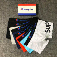 [ภาพถ่ายจริง] Original Supremes Boxer Briefs For Men On Sale High Elasticity Comfortable And Breathable U-Convex Underpants