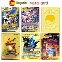 Spanish pokemon cards gold hard iron mewtwo pikachu gx charizard vmax package collection