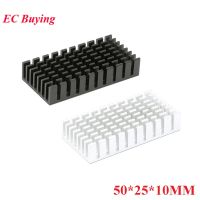 50X25X10mm Heatsink Radiator Cooler Cooling Fin Aluminum Heat Sink for LED Power IC Transistor Module PCB Black 50x25x10mm