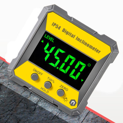 มาตรวัดมุมระดับดิจิตอล360 ° มินิวัด Inclinometer ดิจิตอลที่มีฐานแม่เหล็กอิเล็กทรอนิกส์สากลเอียงไม้โปรแทรกเตอร์