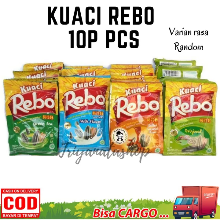 Kuaci Rebo Renceng Isi 10 Pcs Snack Sehat Kwaci Kacang Cemilan Original