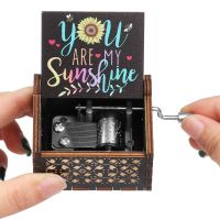 Christmas You are My Sunshine Valentine 39;s Day Classical Musical Boxes Music Box Antique Engraved Wooden Hand Crank