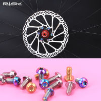 RISK 12pcs M5x10mm Disk Brake Rotor Bolts T25 Torx Titanium TI MTB bicylce Bottle Holder Bolt Bike Water Bottle Cage Screw