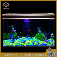 【SHZTGM】 100ชิ้น/ถุงสีผสมกลางแจ้งส่องสว่างหินเรืองแสงในสวนมืดกรวด Fish TANK Decoration Pebble Rocks Aquarium Decor