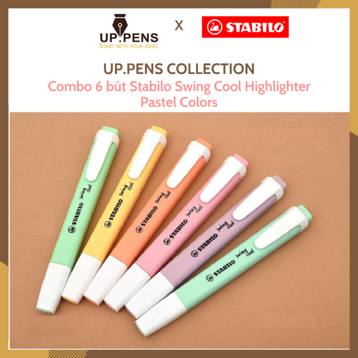 Combo 6 bút dạ quang Stabilo Swing Cool Highlighter – Pastel Colors |  
