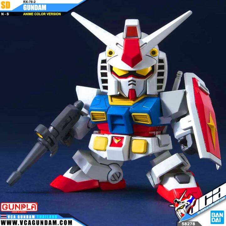 bandai-gunpla-super-deformed-sd-gundam-bb329-rx-78-2-gundam-anime-color-ver-โมเดล-กันดั้ม-กันพลา-vca-gundam