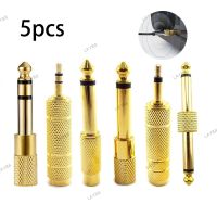 5pcs 6.35mm Plug to 3.5mm Jack Audio Headset Microphone Guitar Adapter 6.5mm Male to 3.5mm Female Converter Aux Cable YB8TH