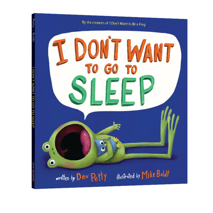 original-english-i-don-t-want-to-go-to-sleep-frog-flog-series-humorous-funny-picture-book-childrens-enlightenment-picture-story-hardcover-picture-book