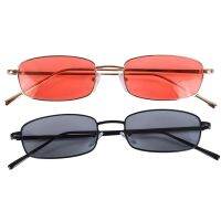 2 Piece Vintage Sunglasses Women Men Rectangle Glasses Small Retro Shades Sunglasses Women S8004 Gold Frame Orange Black Frame