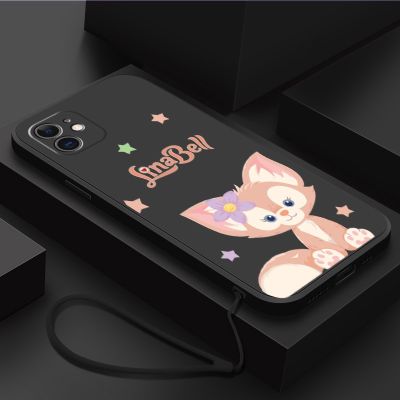[ฟรีสาย] สำหรับ iPhone 13 Pro Max 12 11 Pro Max สไตล์ดิสนีย์ LinaBell ยางโทรศัพท์ปกซิลิโคนเหลวกรณีกันกระแทกปลอก