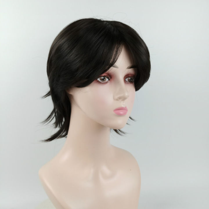craney-black-short-wig-extension-wolf-tail-wig-men-and-women-natural-short-wig-headgear-extension