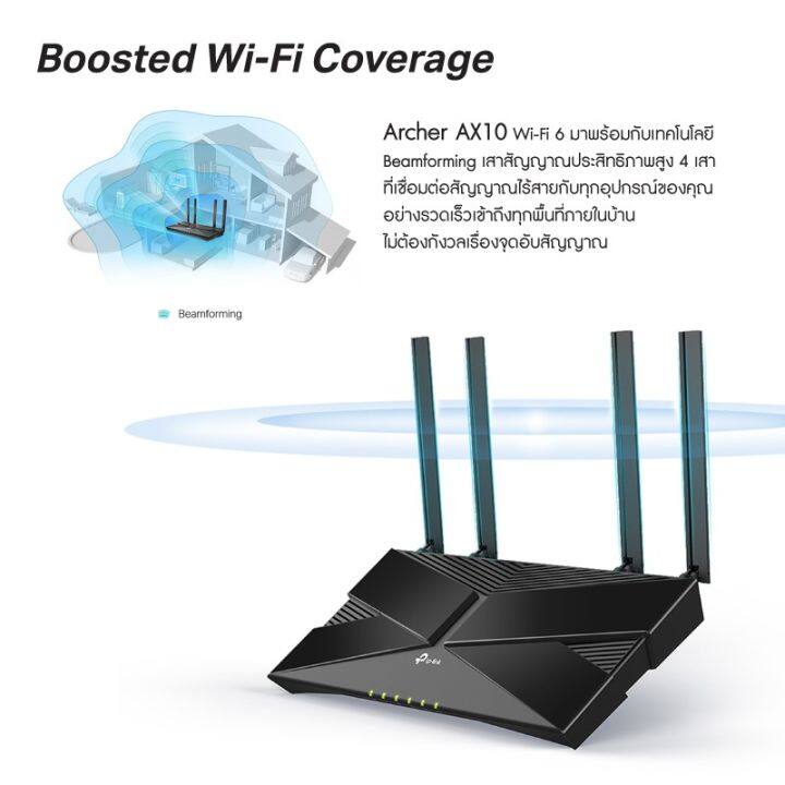 โปรโมชั่น-tp-link-archer-ax10-wifi-router-ที่สุดของ-wi-fi-6-เราเตอร์-กับไม่ถึง-2-000-ความเร็วสูงสุดที่-1500-mbps-สุดคุ้ม-อุปกรณ์-เรา-เตอร์-เรา-เตอร์-ใส่-ซิ-ม-เรา-เตอร์-wifi-เร้า-เตอร์-5g