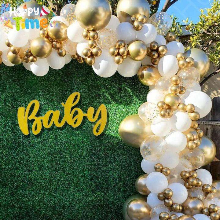 Happy Time 135pcs Balloons Set Black Gold Theme Birthday Graduation