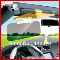 【hot】□  New 1 Set Car Clip Sunshade Goggles Shield Flip Cover Day   Night Anti-Dazzle Proof Mirror Shipping